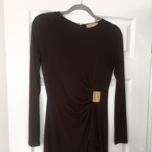 Michael Kors | Long Sleeves Brown Dress - Picture 3 of 7